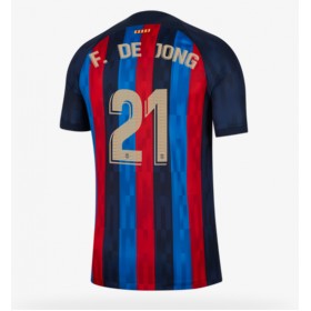 Herren Fußballbekleidung Barcelona Frenkie de Jong #21 Heimtrikot 2022-23 Kurzarm